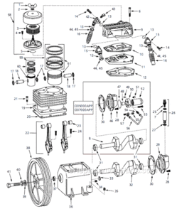 Page A Diagram and Parts List for CI05000APP 2002 Campbell Hausfeld Compressor